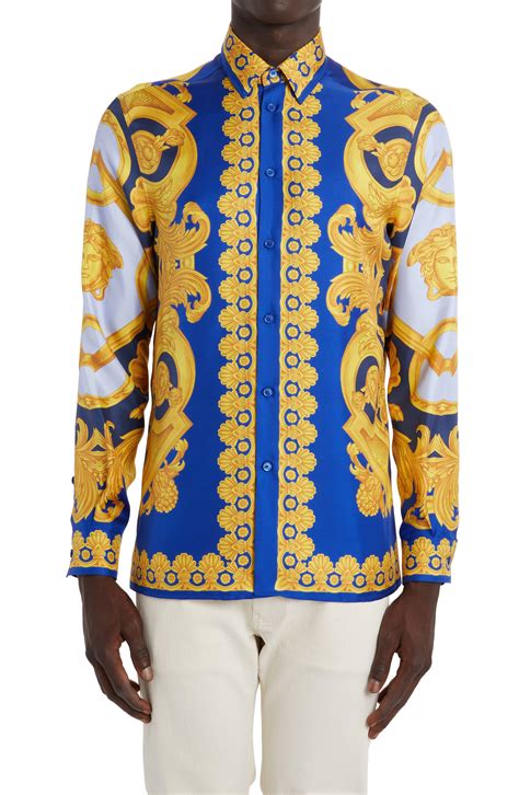 versace button up shirts|More.